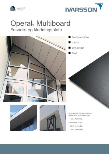 Operal® Multiboard - Fasade- og kledningsplate - Tepo