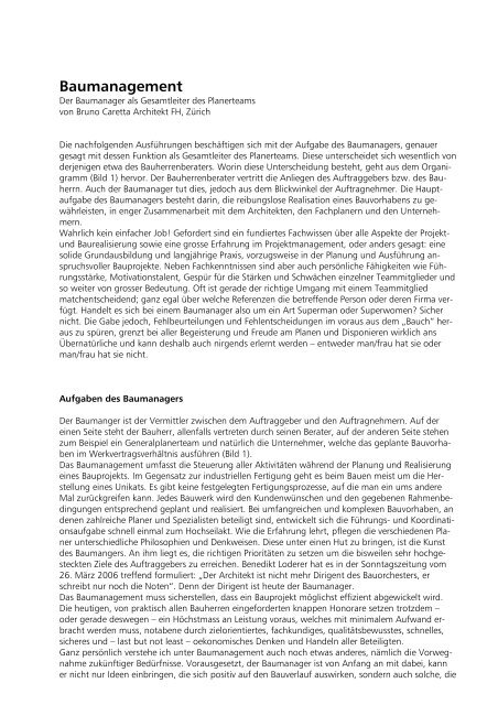 Baumanagement - Caretta-Weidmann