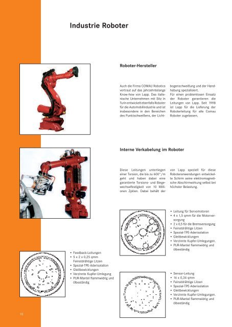 ÖLFLEX® ROBOT Kundenorientierte Systemlösungen ... - Lapp Kabel