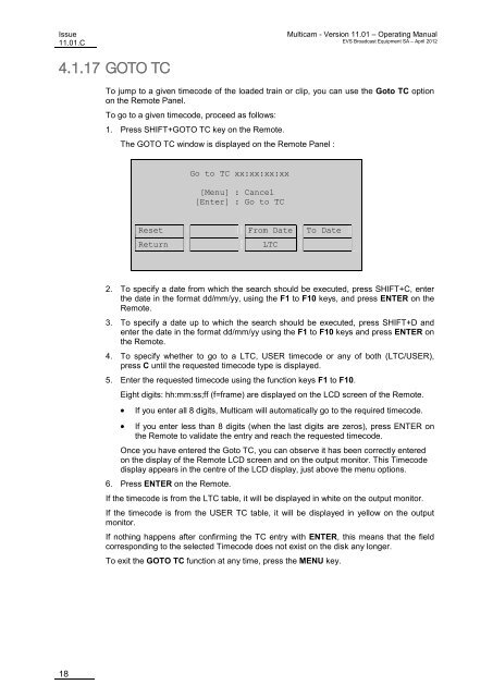 Multicam 11.01 Operation Manual - EVS