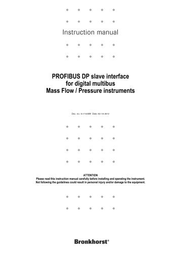 Profibus manual - Bronkhorst