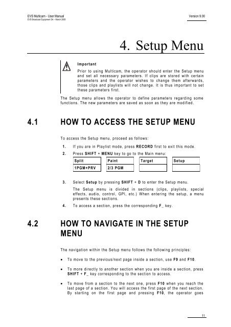 Multicam 9.00 User manual - EVS