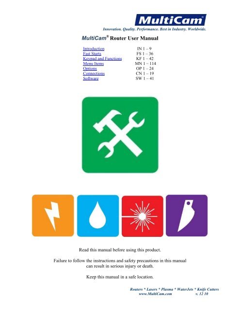 MultiCam® Router User Manual - KTH