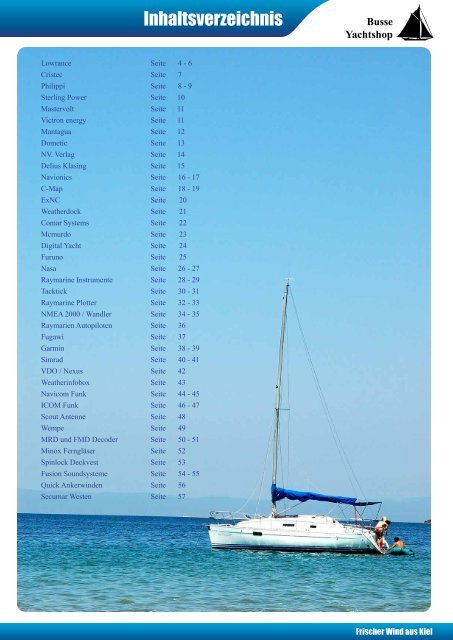 Hier finden Sie den aktuellen Katalog 2013 - Busse-Yachtshop