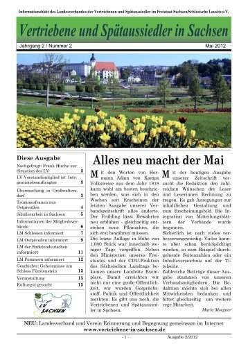 Informationsblatt des Landesverbandes der ... - Mario Morgner