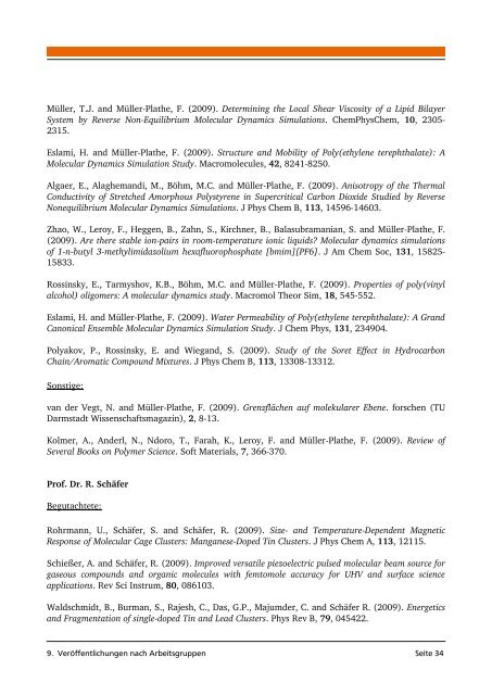 Forschungsbericht 2009 - Fachbereich Chemie - Technische ...