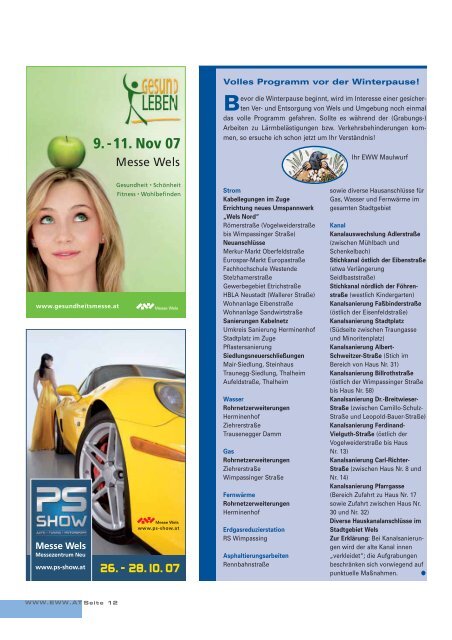 Ausgabe 3/2007 (PDF - 1 2 MB) - im E-Werk Wels