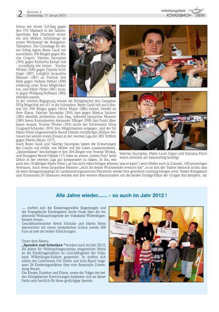 Amtsblatt Ausgabe 03/2013 - Gemeinde Königsbach-Stein