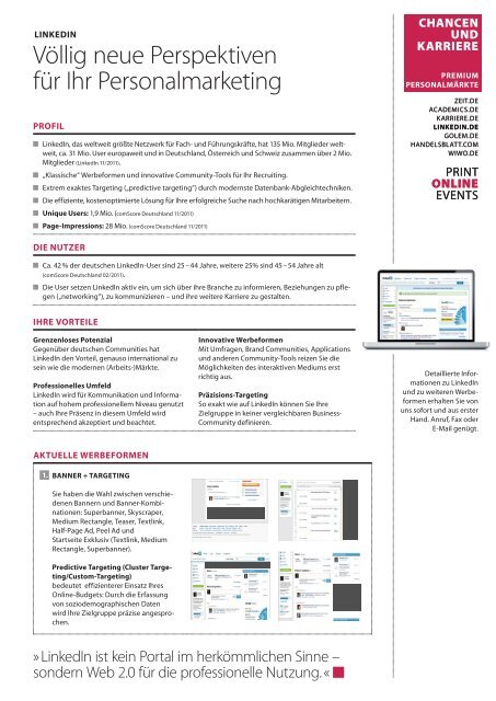 LinkedIn Factsheet 2012 (PDF) - CHANCEN UND KARRIERE ...