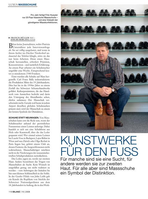 KUNSTWERKE FÜR DEN FUSS - Francis Müller