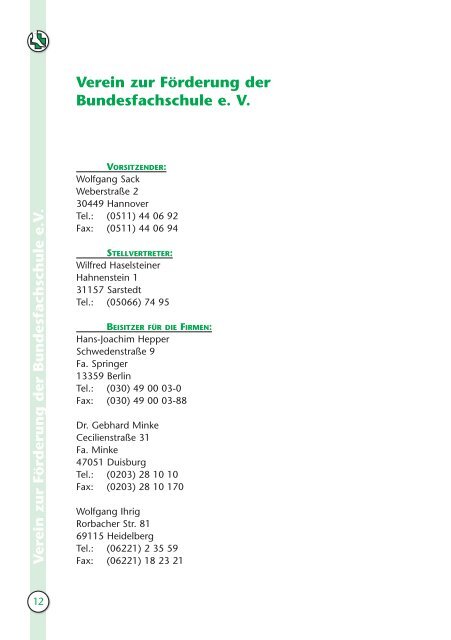 BfO Jahrbuch 2007 - Bundesfachschule für Orthopädie-Schuhtechnik