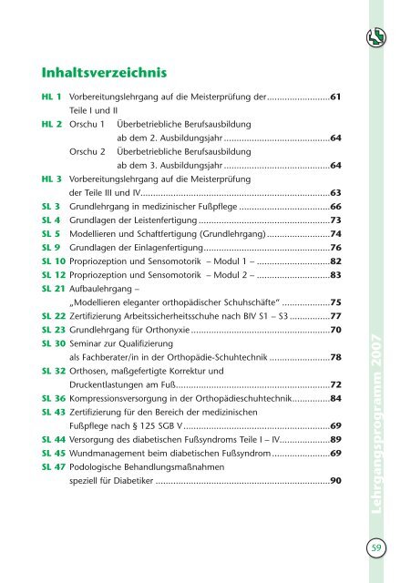 BfO Jahrbuch 2007 - Bundesfachschule für Orthopädie-Schuhtechnik