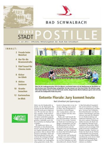 3 · 2 0 1 2 Entente Florale: Jury kommt heute - Stadt Bad Schwalbach