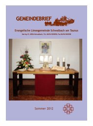 gemeindebrief gemeindebrief - Evangelische Limesgemeinde ...
