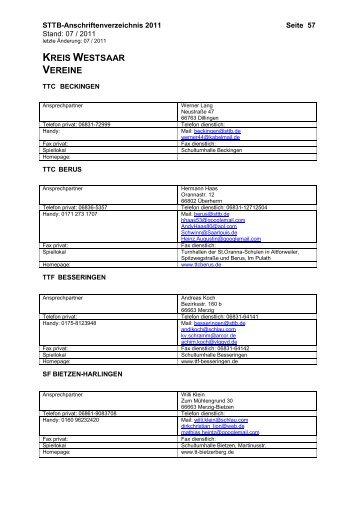 kreis westsaar vereine - Kreis Westsaar - T-Online