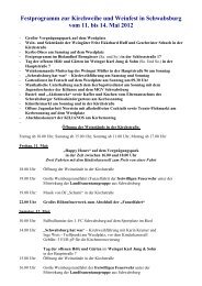 Festprogramm zur Kirchweihe und Weinfest in Schwabsburg vom 11 ...