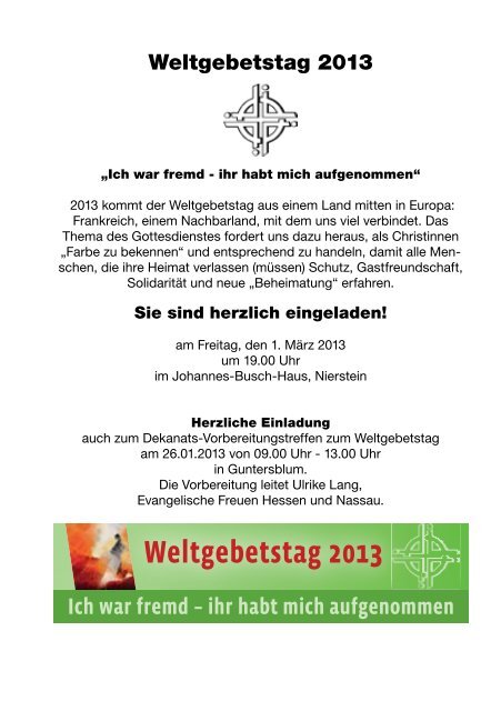 Niersteiner Weihnachtsbrief - Evangelische Kirchengemeinde ...