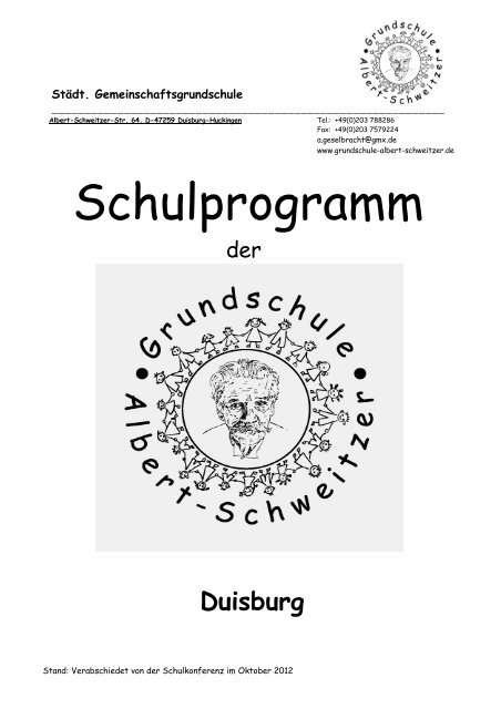 Schulprogramm - Albert-Schweitzer-Grundschule