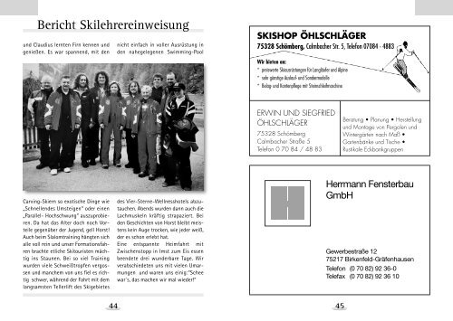 Unser Ski-Club Heft 2011 - Skiclub Birkenfeld e. V.