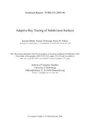 Adaptive Ray Tracing of Subdivision Surfaces - Computer Graphics ...