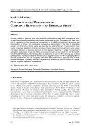 components and parameters of corporate reputation - sbr ...