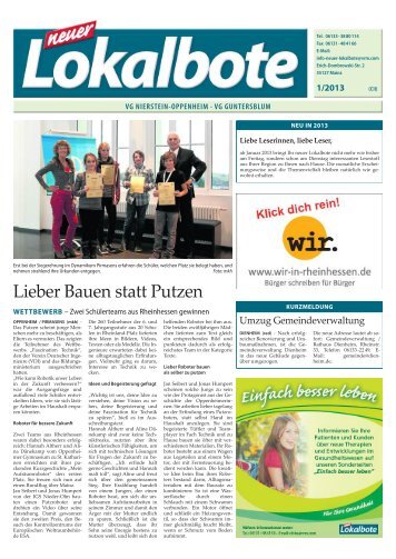 Lieber Bauen statt Putzen - Wir in Rheinhessen