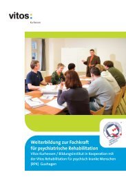 Weiterbildung zur Fachkraft für psychiatrische ... - Vitos Kurhessen