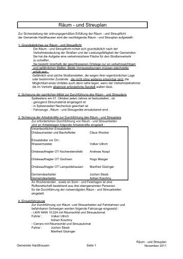 Räum- und Streuplan (PDF) - Gemeinde Hardthausen