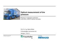 Optical measurement of tire pressure - Automotive Testing Expo