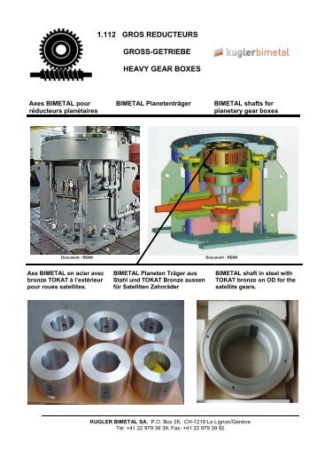 1.112 GROS REDUCTEURS GROSS-GETRIEBE ... - kugler bimetal sa