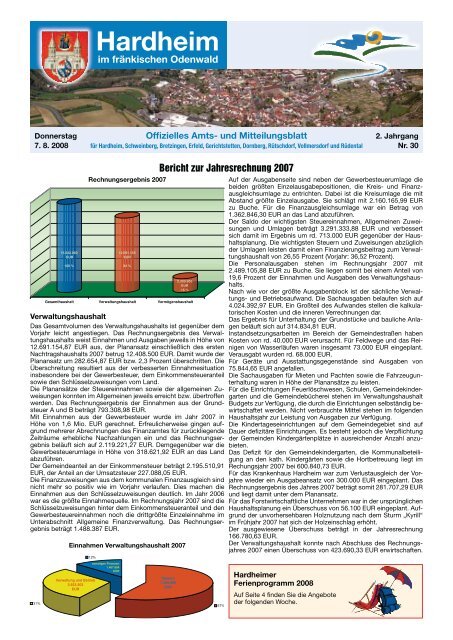 Amtsblatt Hardheim Ausgabe 30 - 2008