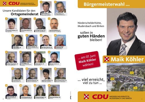 Maik Köhler - CDU-Ortsverband Mudersbach