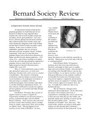 Bernard Society Review - Davidson College