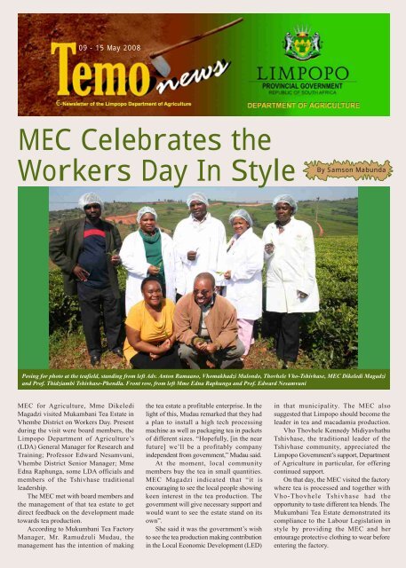 E-Newsletter 09 May 2008.pdf - Limpopo Department of Agriculture