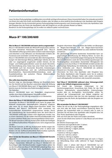 Patienteninformation Muco-X® 100/200/600 - axapharm
