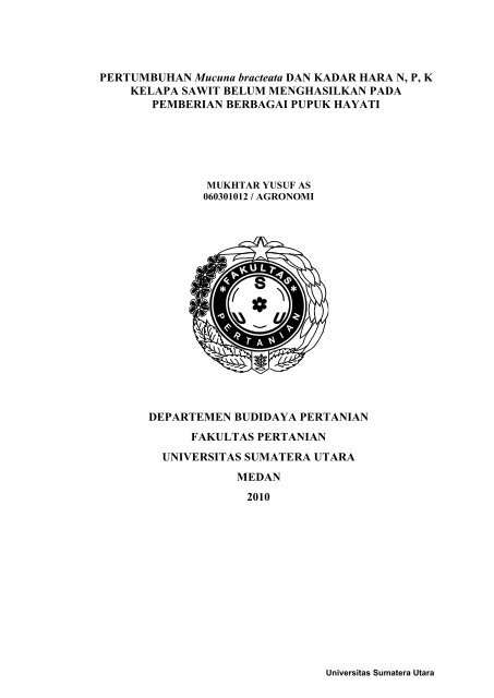 PERTUMBUHAN Mucuna bracteata DAN SERAPAN HARA C, N, P ...