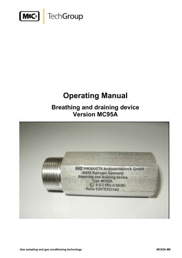 Operating Manual - M&C
