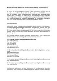 Bericht ueber oe - Gemeinde Hartheim