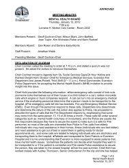 APPROVED MEETING MINUTES MENTAL ... - City of Evanston