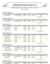 CONCOURS NATURE CHAGNY 2011 - Ligue de Bourgogne