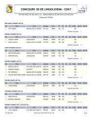concours 3d de lingolsheim - Ligue d'Alsace de Tir à l'Arc (LATA)