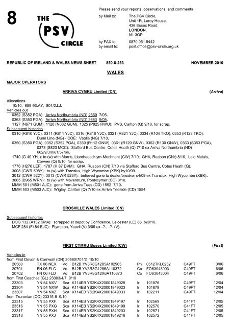 SOUTH EASTERN NEWS SHEET 2002 - The PSV Circle Website