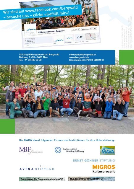 Geschäftsbericht 2011 (1.9MB) - Bildungswerkstatt Bergwald