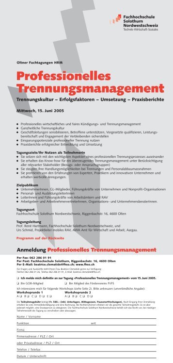 Professionelles Trennungsmanagement - Bridgestep AG
