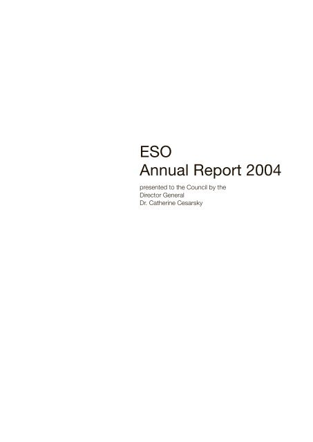 ESO Annual Report 2004