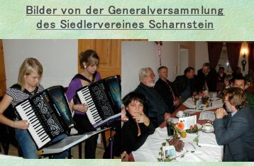 Bilder von der Generalversammlung des Siedlervereines Scharnstein