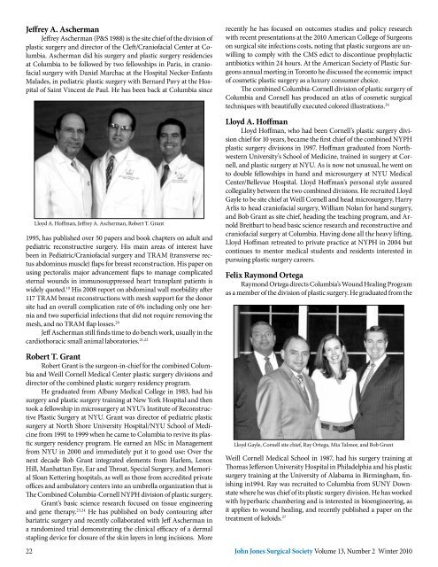 NEWSLETTER - Columbia University Department of Surgery