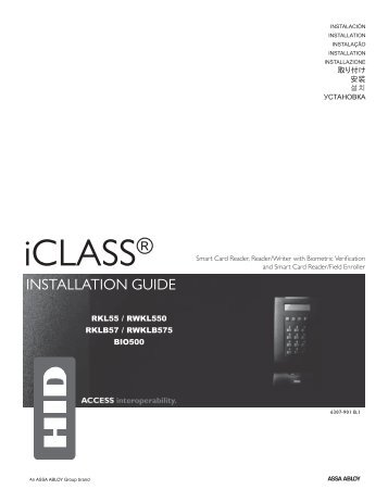 bioCLASS Installation Guide - HID Global