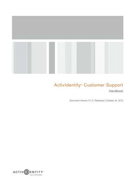 ActivID® Support Handbook - HID Global