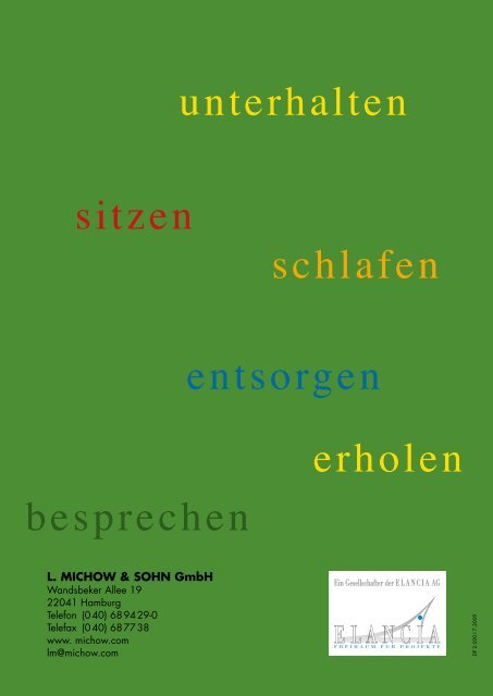 Sitzmöbel, Juli 2009 PDF, 4.640 KB - L. Michow und Sohn